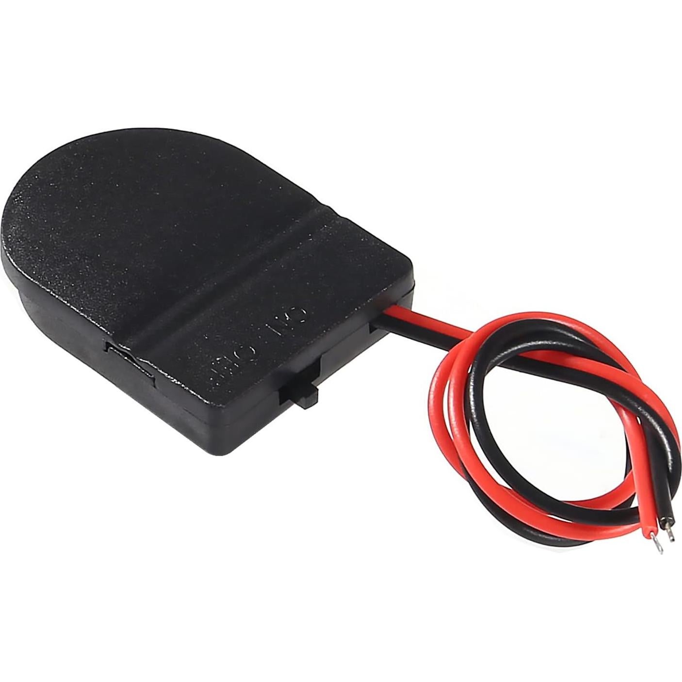 5 Soportes de Batería CR2032 con Interruptor ON/OFF - Negro