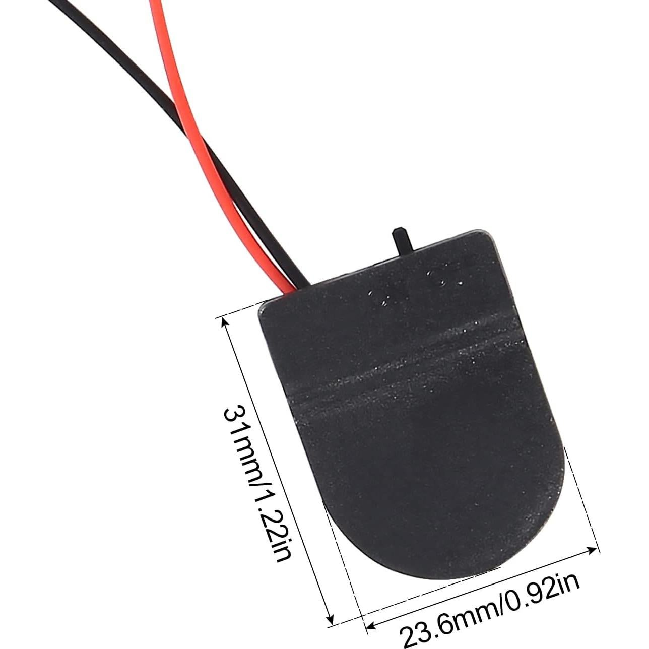 5 Soportes de Batería CR2032 con Interruptor ON/OFF - Negro