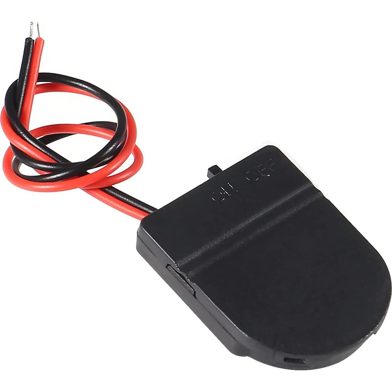 5 Soportes de Batería CR2032 con Interruptor ON/OFF - Negro