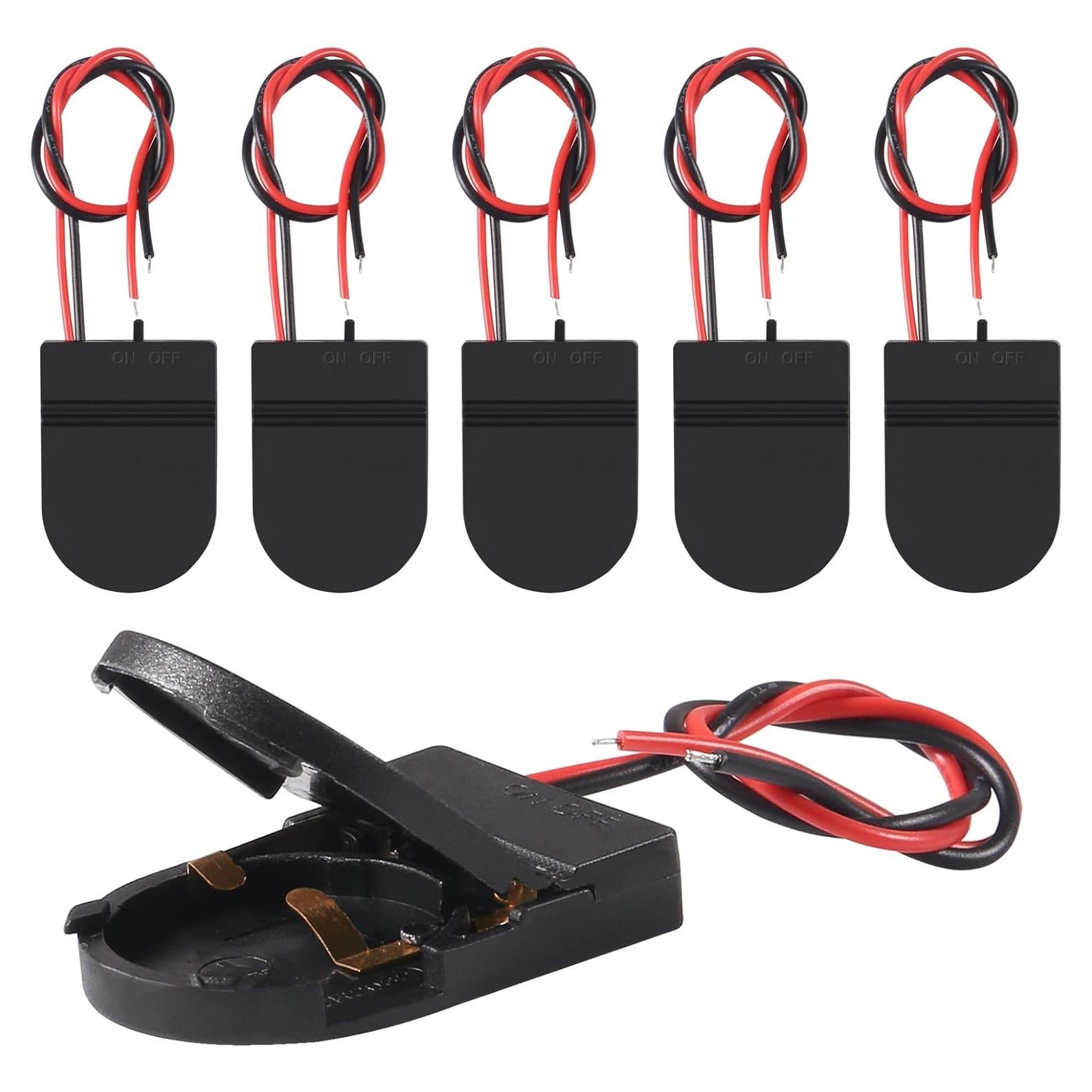 6 Soportes de Batería CR2032 con Interruptor ON/OFF - Coliao