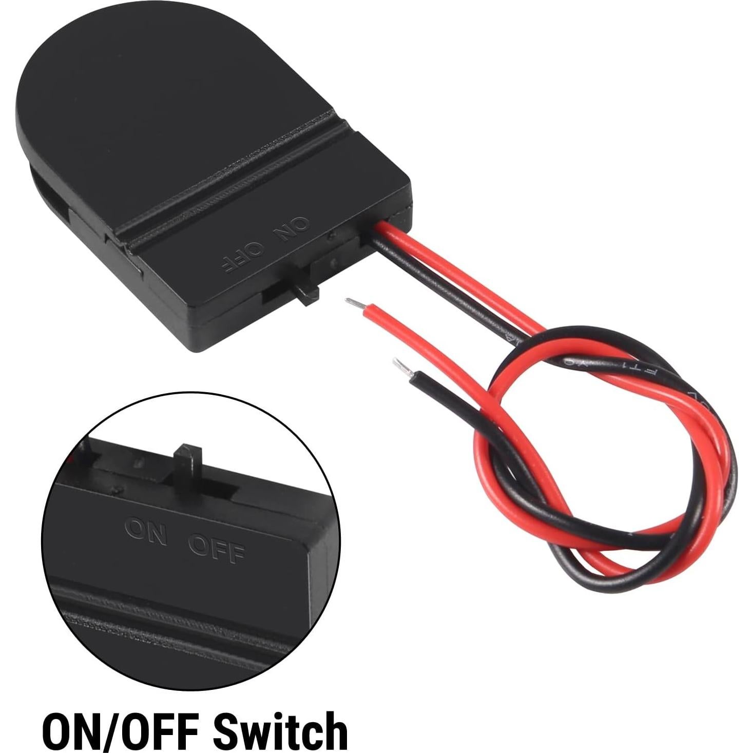 6 Soportes de Batería CR2032 con Interruptor ON/OFF - Coliao
