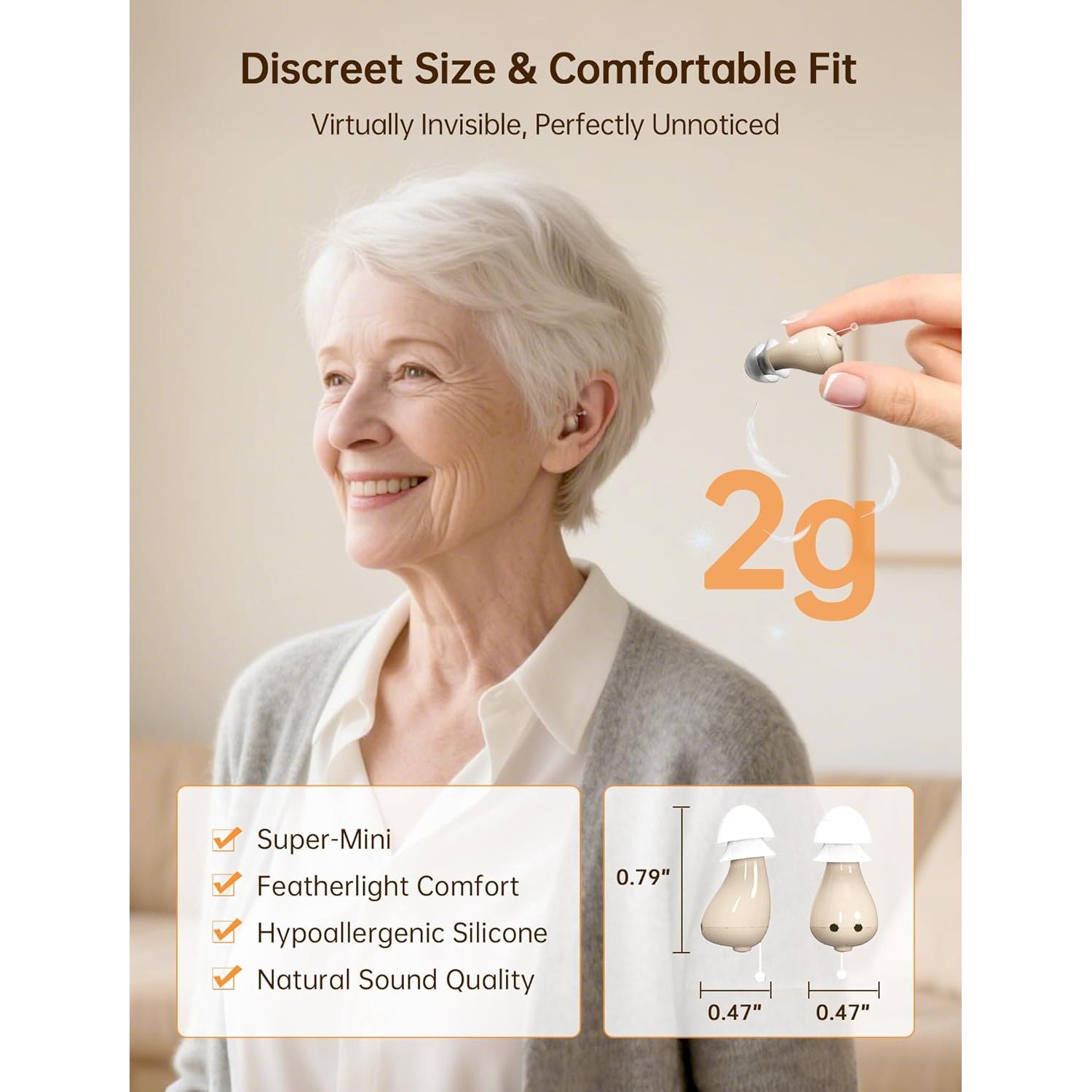 Ayudas Auditivas Recargables BIGPROT Mini Invisibles 100h