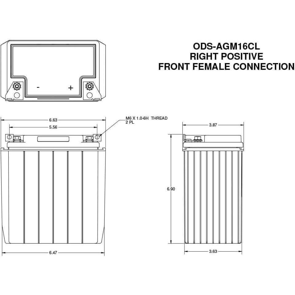 Batería Powersports ODYSSEY PC625 18A 5.9kg AGM