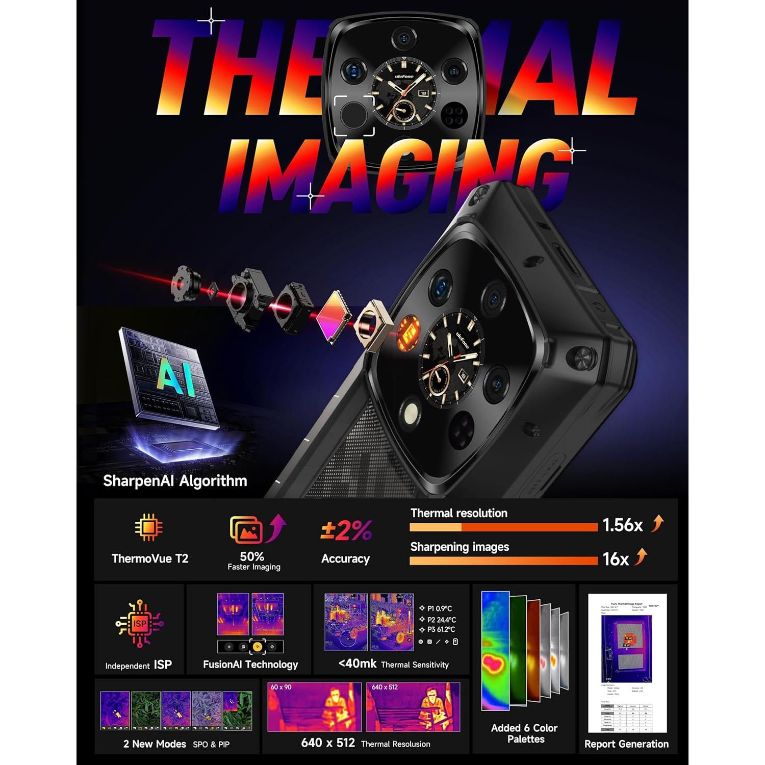 Ulefone Armor 28 Ultra 5G Resistente 32GB RAM 1TB/2TB Negro