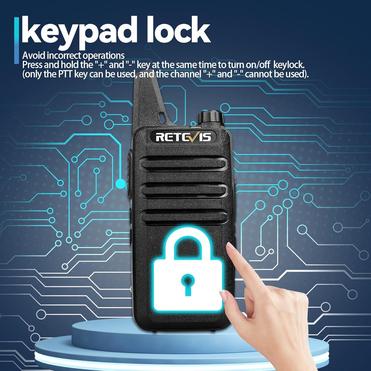 Walkie Talkies Retevis RT22 Recargables 6 Paquete Manos Libres