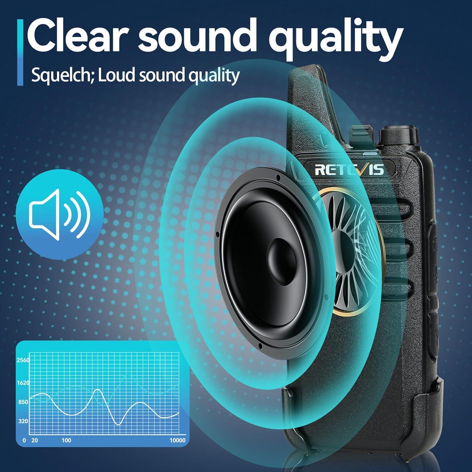 Walkie Talkies Retevis RT22 Recargables 6 Paquete Manos Libres