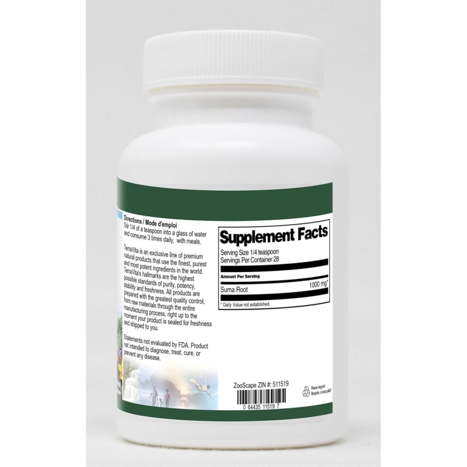 Polvo de Raíz Suma TerraVita 28.35 g Sin Rellenos