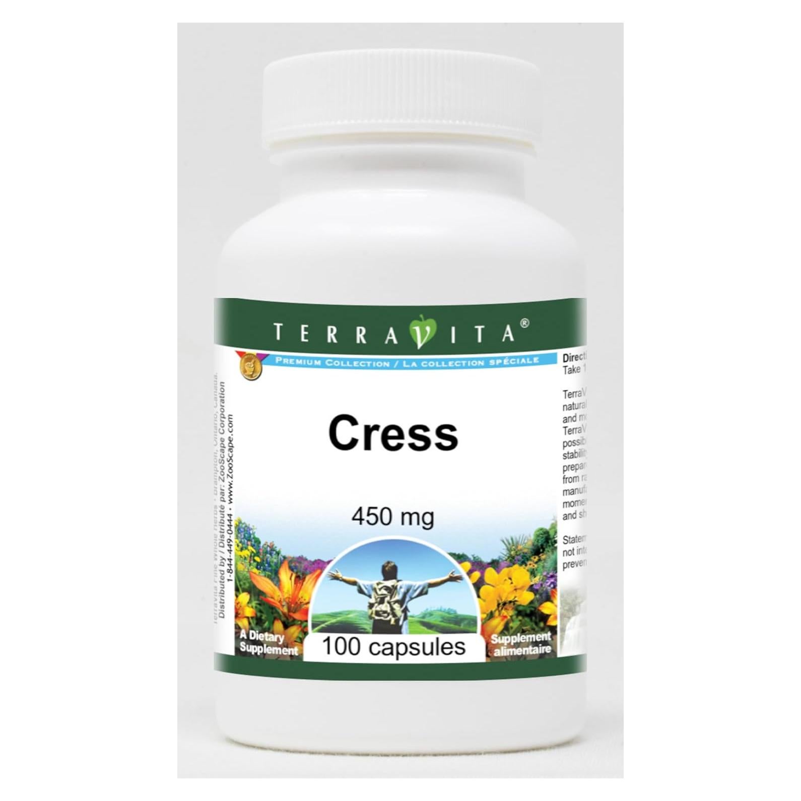 Cress 450 mg TerraVita - 100 Cápsulas Sin Rellenos