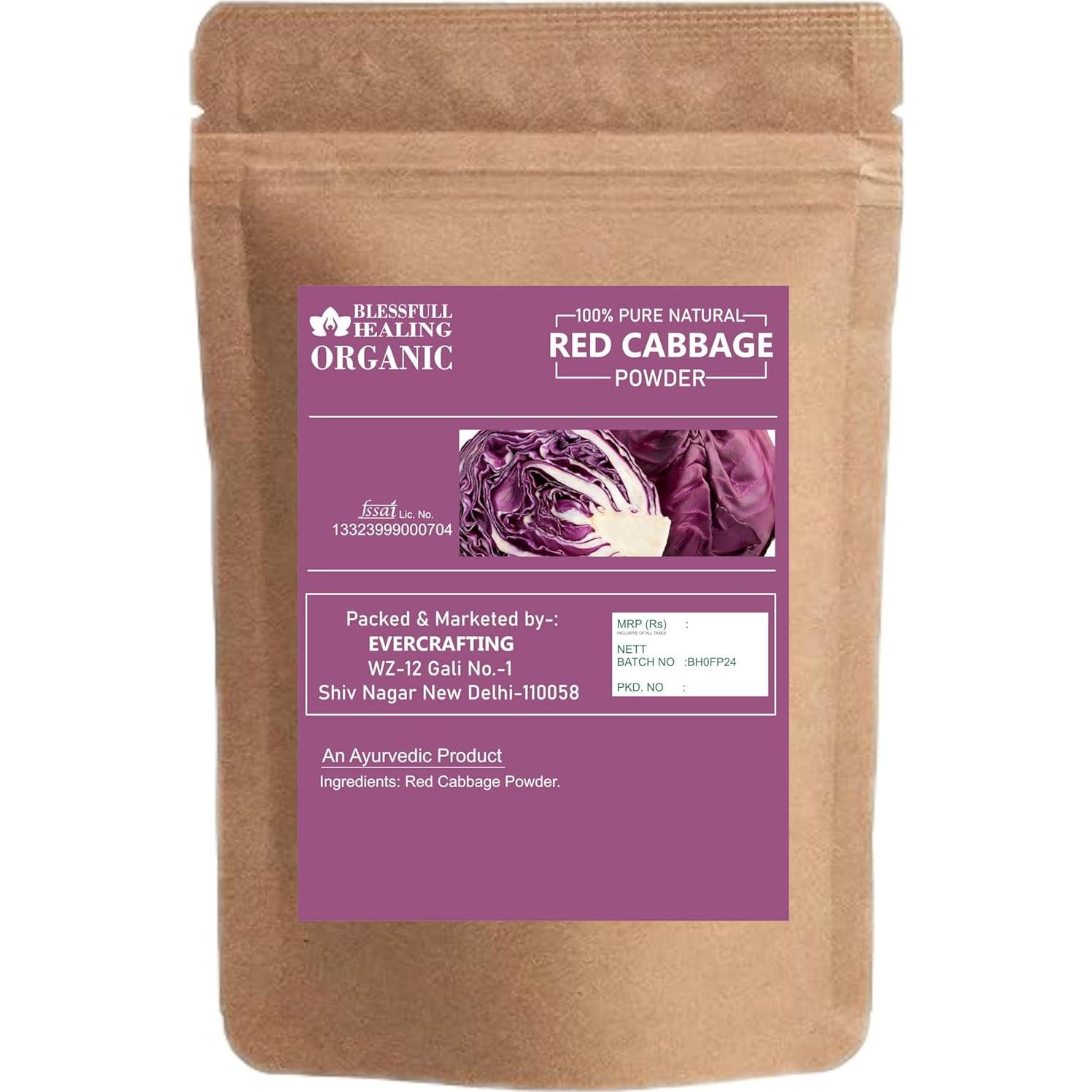 Polvo de Repollo Rojo Orgánico Blessfull Healing 100 Gr