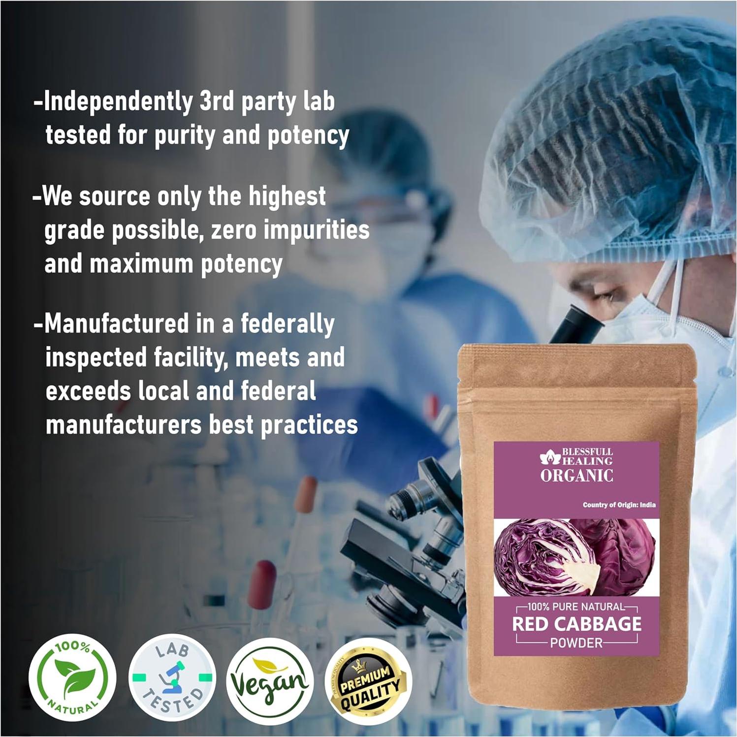 Polvo de Repollo Rojo Orgánico Blessfull Healing 100 Gr