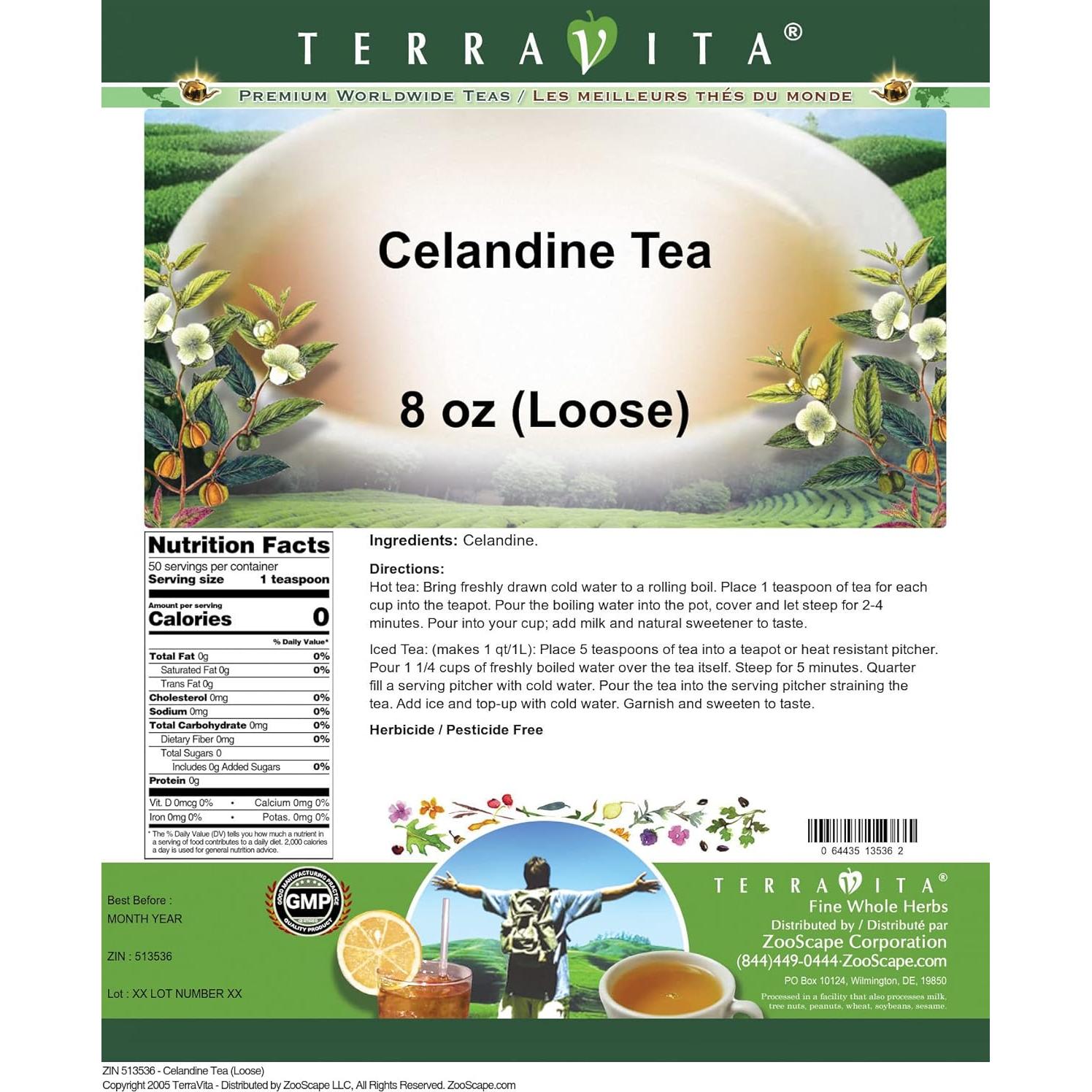 Té de Celidonia suelto TerraVita 3 paquetes de 227 g