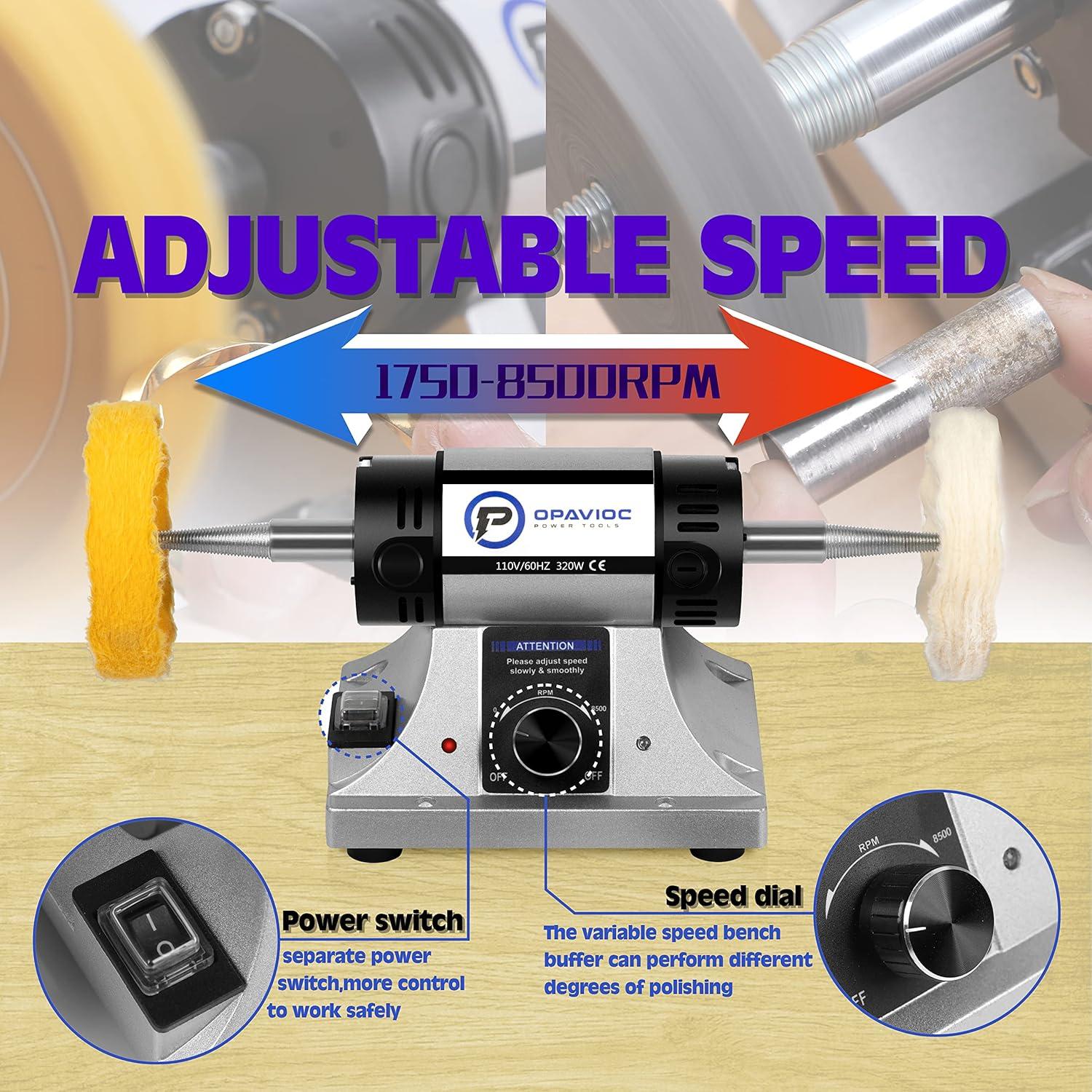 Pulidor de Joyas OPAVIOC SY320 320W Velocidad Ajustable