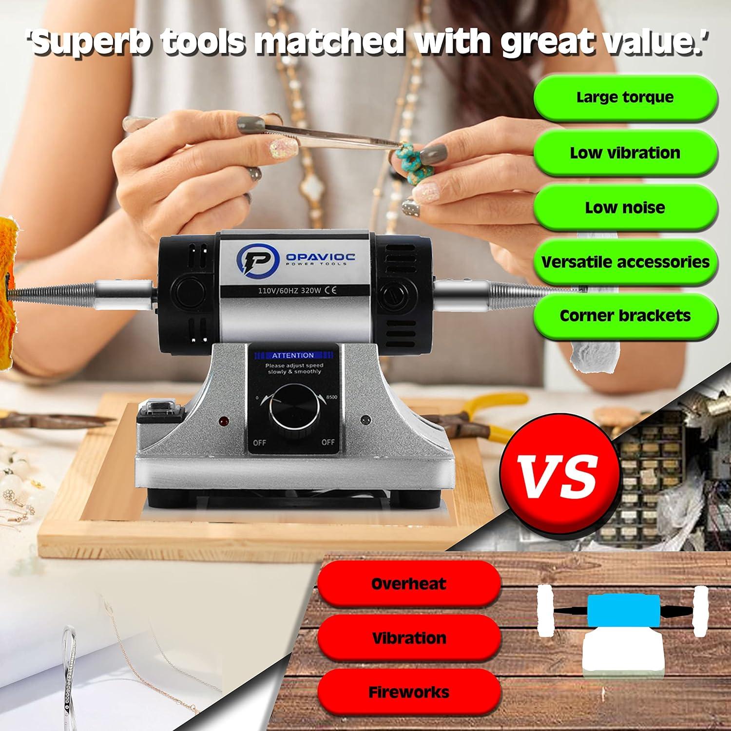 Pulidor de Joyas OPAVIOC SY320 320W Velocidad Ajustable