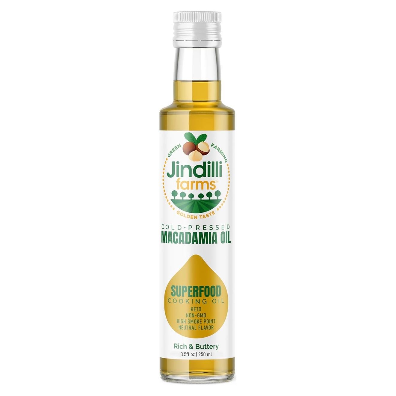 Aceite de Cocina de Macadamia Jindilli 250 ml Prensado en Frío