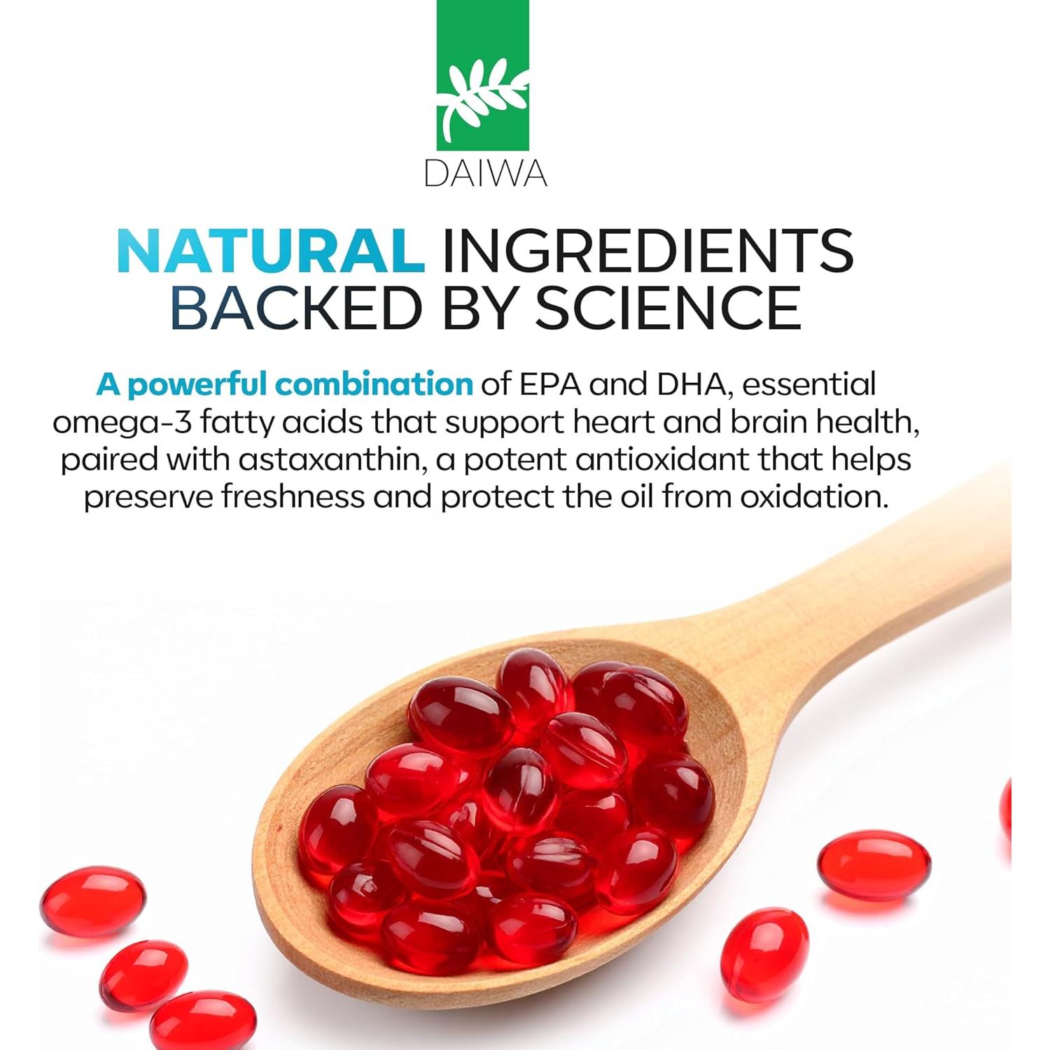 Daiwa Aceite de Krill 1000mg 60 Cápsulas Blandas Omega 3