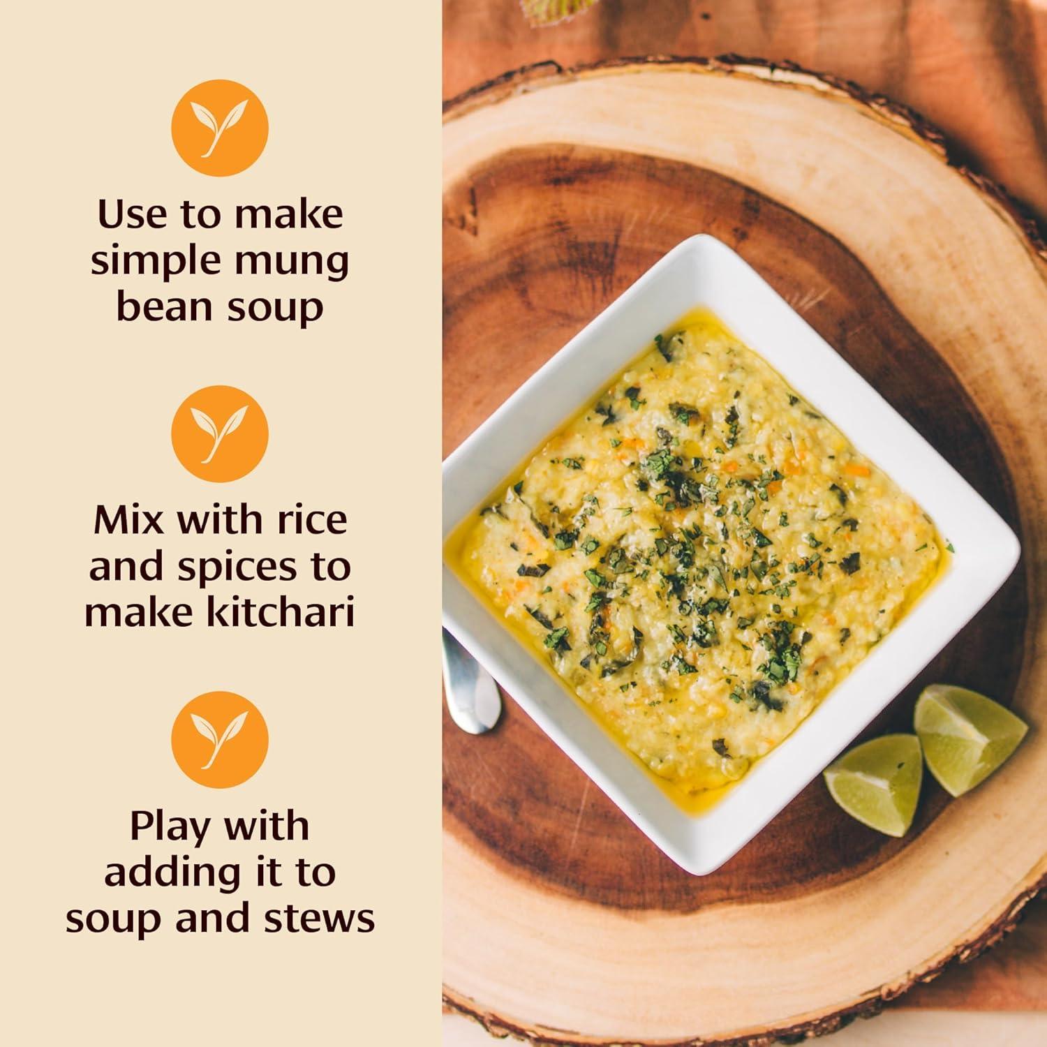 Mung Dal Amarillo Orgánico Banyan Botanicals 750g - Frijoles Mung Divididos