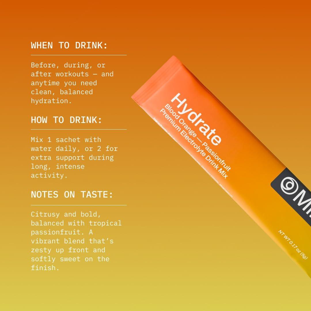 Polvo de Electrolitos Mikra Hydrate 24 Paquetes Naranja Sangre