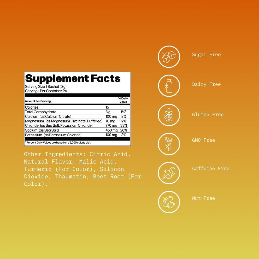 Polvo de Electrolitos Mikra Hydrate 24 Paquetes Naranja Sangre