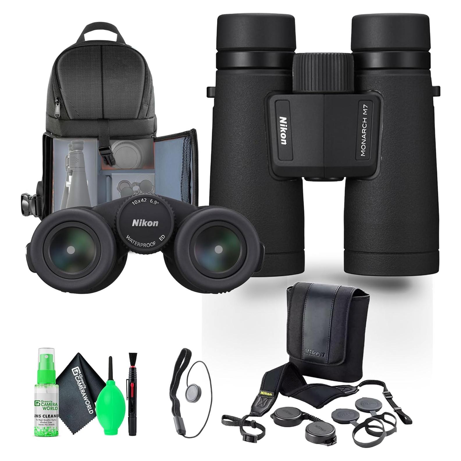 Binoculares Nikon 10x42 Monarch M7 Impermeables + Mochila