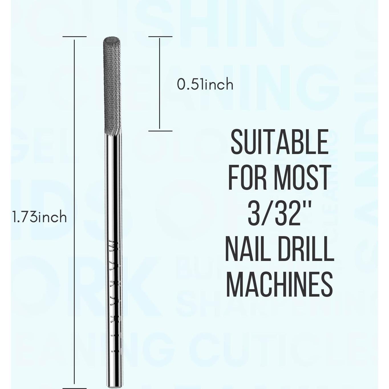 Broca de Uñas Makartt 3XF para Cutículas 2,38 cm Fina