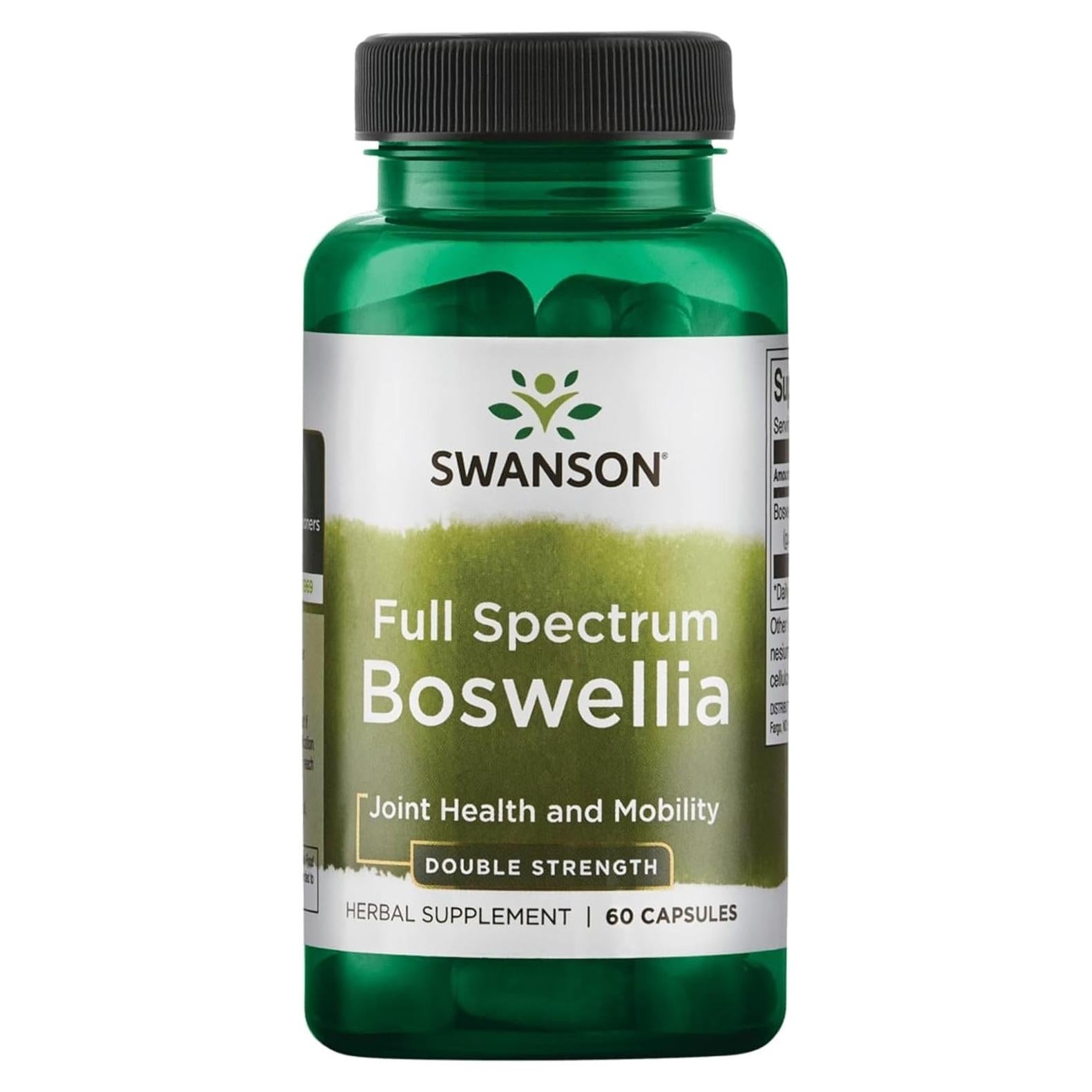 Swanson Boswellia Doble Fuerza 60 Cápsulas 800mg Suplemento Articular