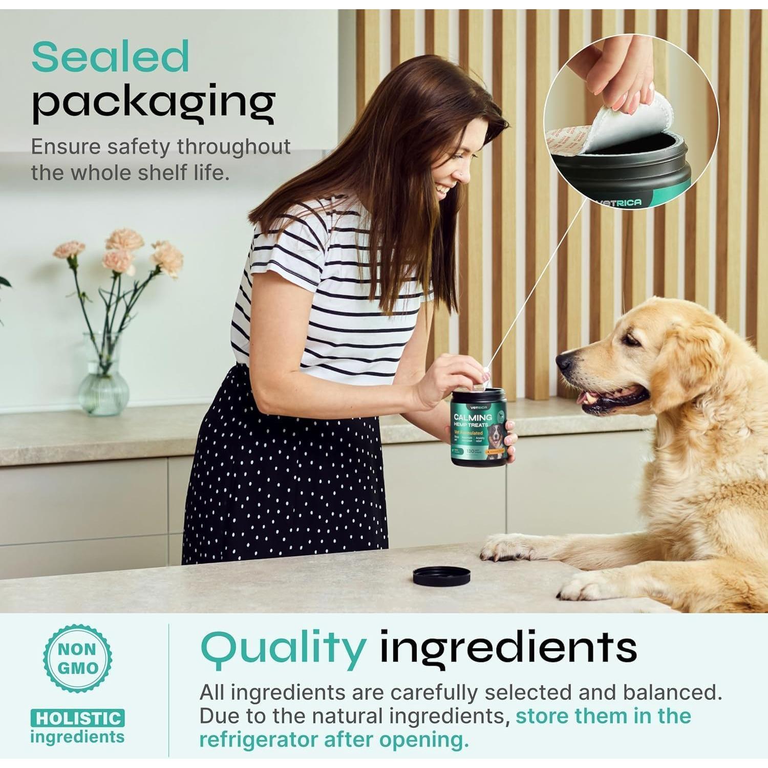 Masticables Calmantes para Perros Vetrica 130 Unidades