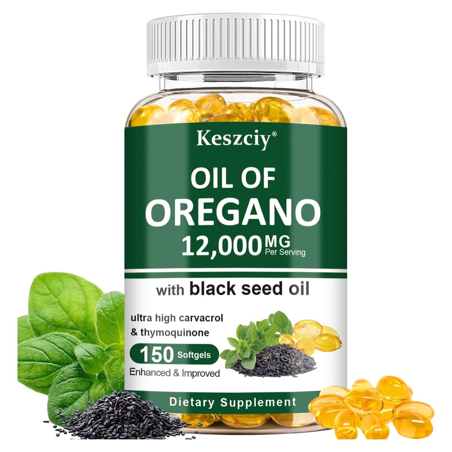 150 Cápsulas Blandas Aceite de Orégano Keszciy 12000mg