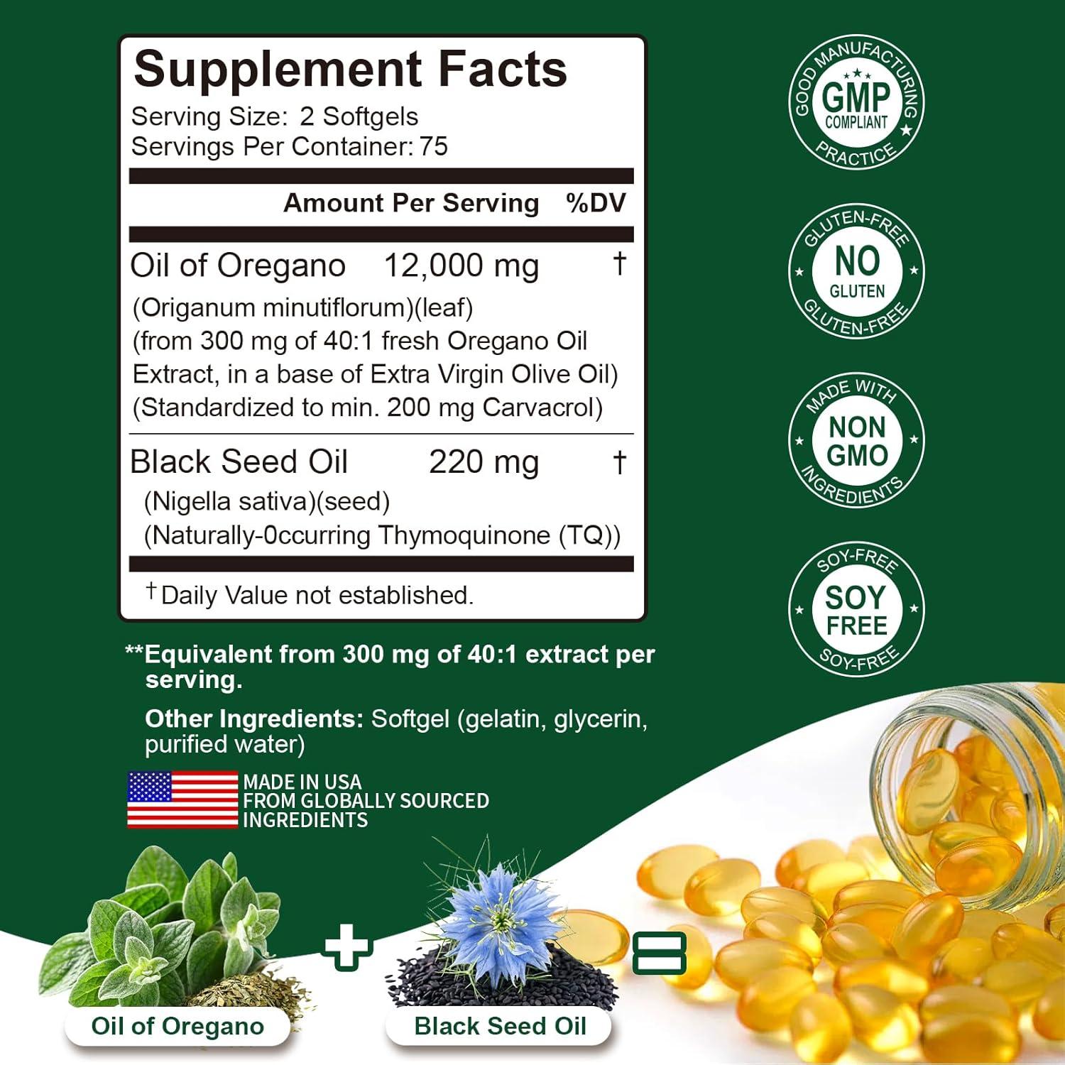 150 Cápsulas Blandas Aceite de Orégano Keszciy 12000mg