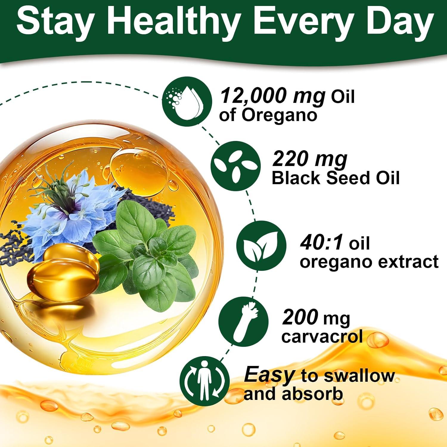 150 Cápsulas Blandas Aceite de Orégano Keszciy 12000mg