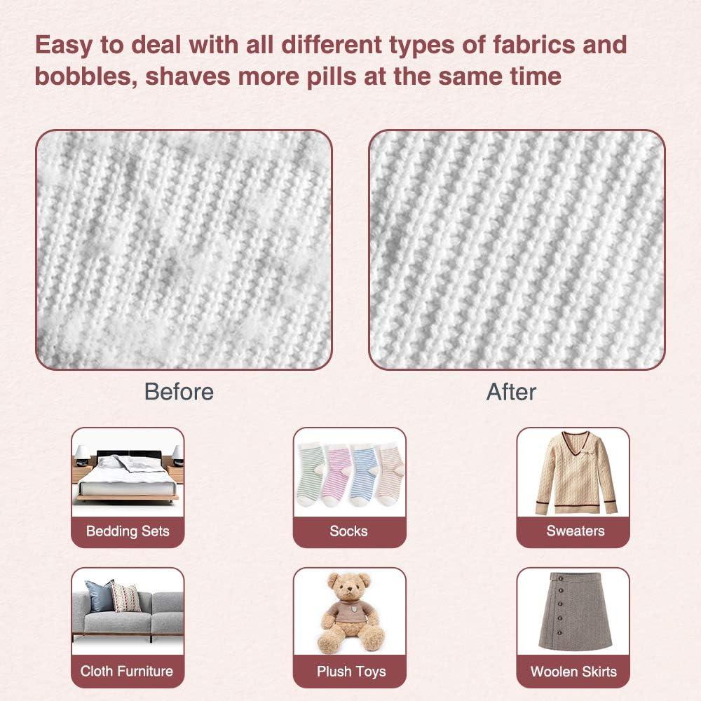 Raspador de tela eléctrico 3 cuchillas recargable para ropa