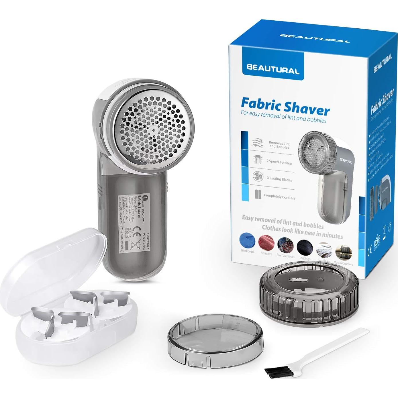 Afeitadora de tela BEAUTURAL 2 velocidades 2 cuchillas gris