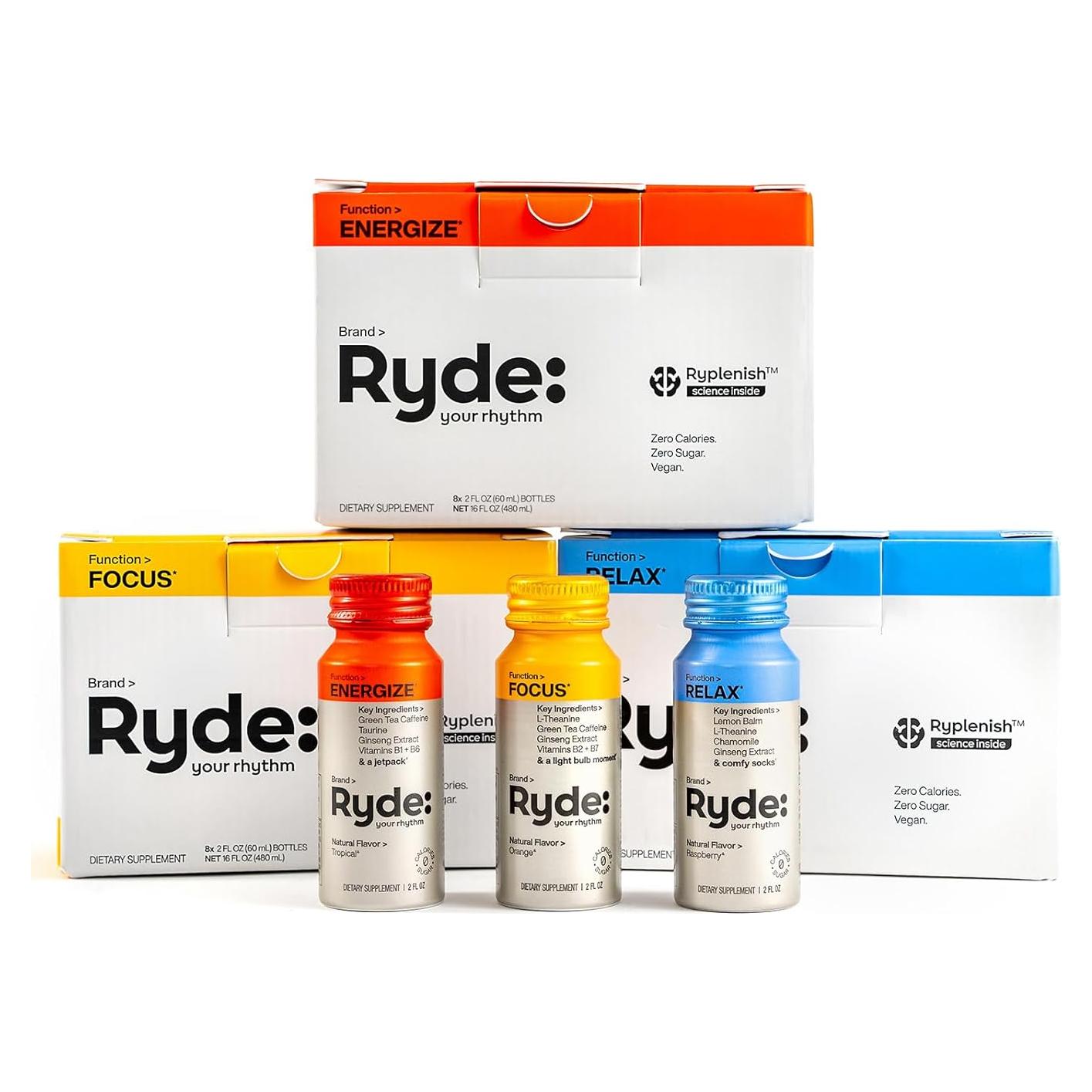 Ryde Paquete de Descubrimiento 24 Disparos Energía Enfoque Relax