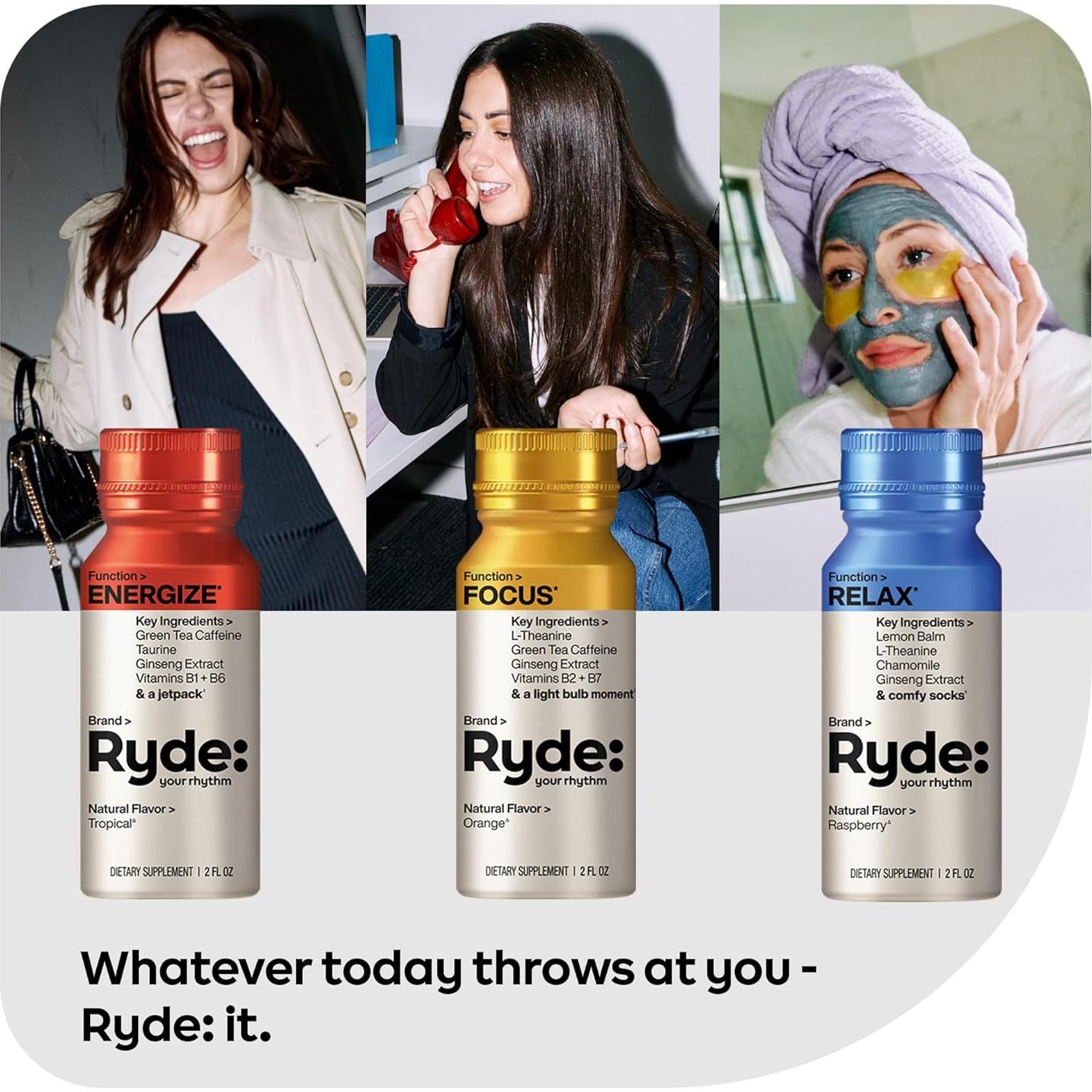 Ryde Paquete de Descubrimiento 24 Disparos Energía Enfoque Relax