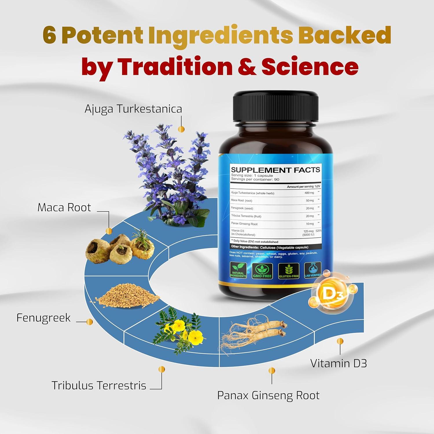 Suplemento Vegatot 6 en 1 Turkesterona 90 Cápsulas