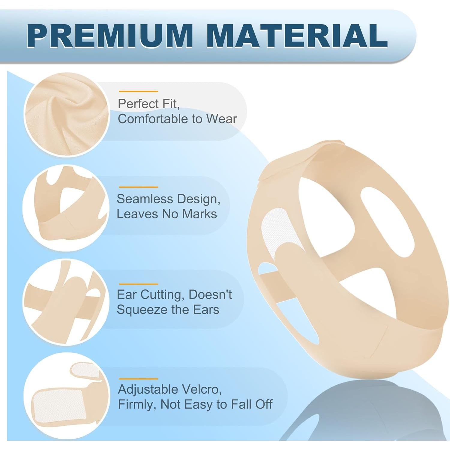 Correa para Barbilla Anti Ronquidos Holinee Ajustable Beige