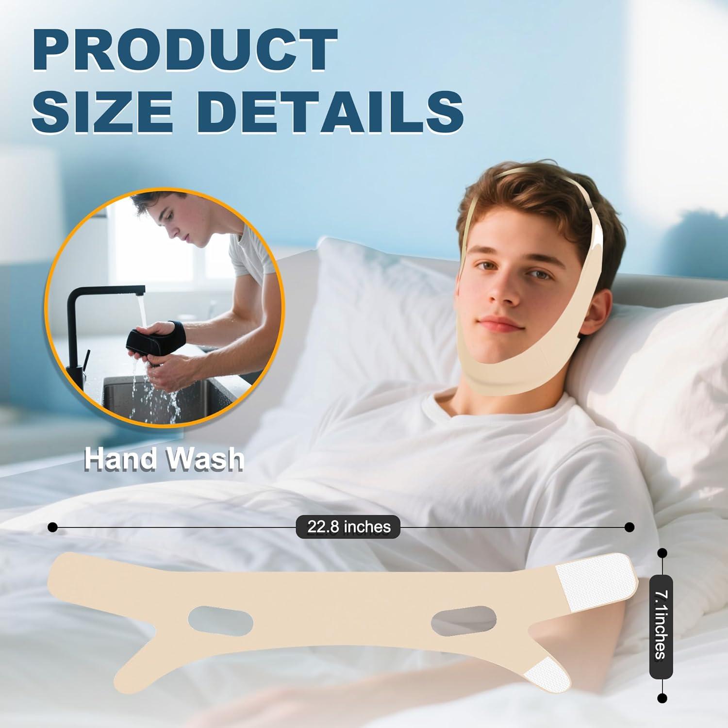 Correa para Barbilla Anti Ronquidos Holinee Ajustable Beige