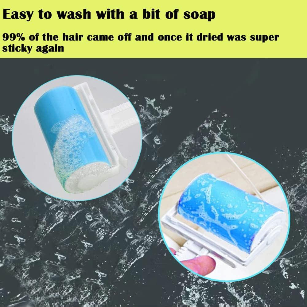 Rodillo Quitapelusas Lavable MINRGZEE 3 Paquetes para Mascotas