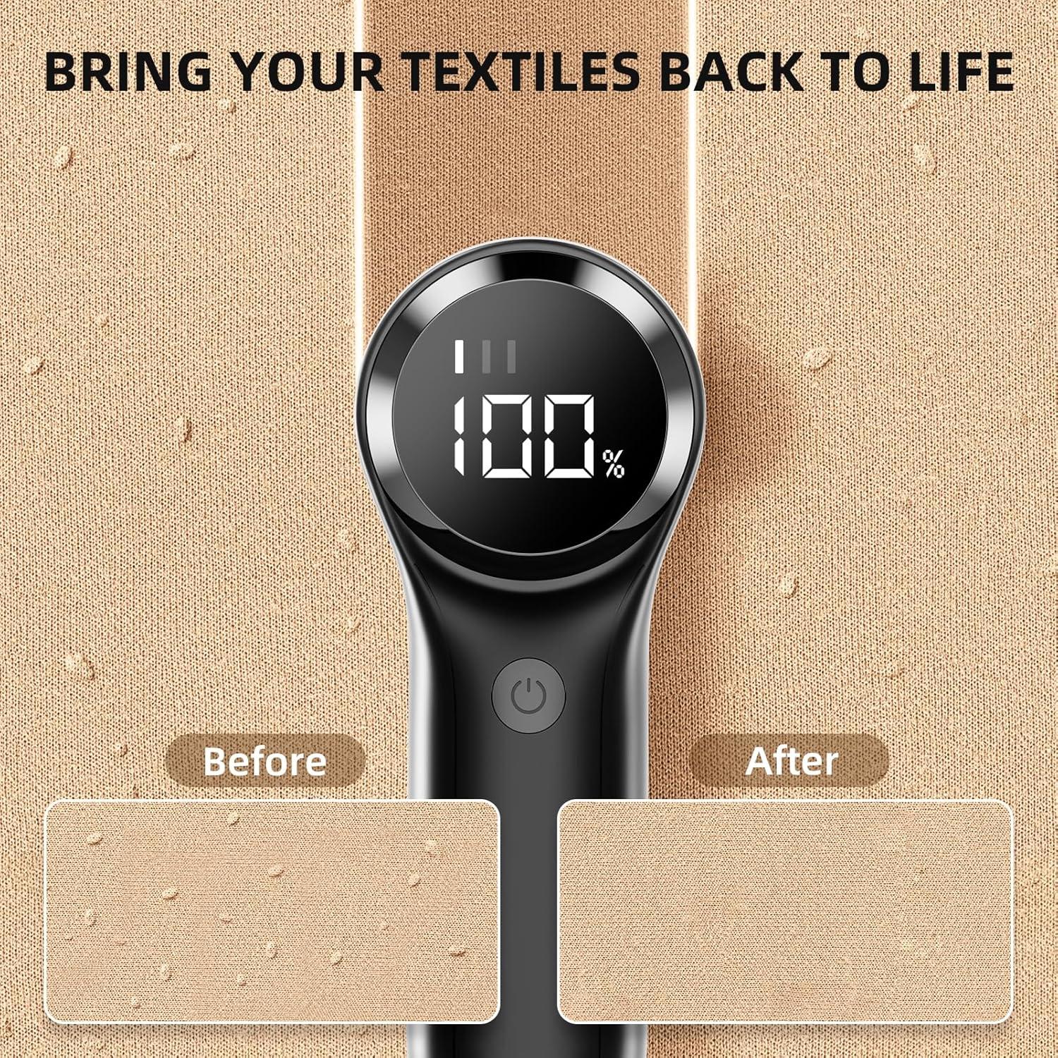 Afeitadora de Telas Buywoo BYO-Q20 Negra 6 Cuchillas LED