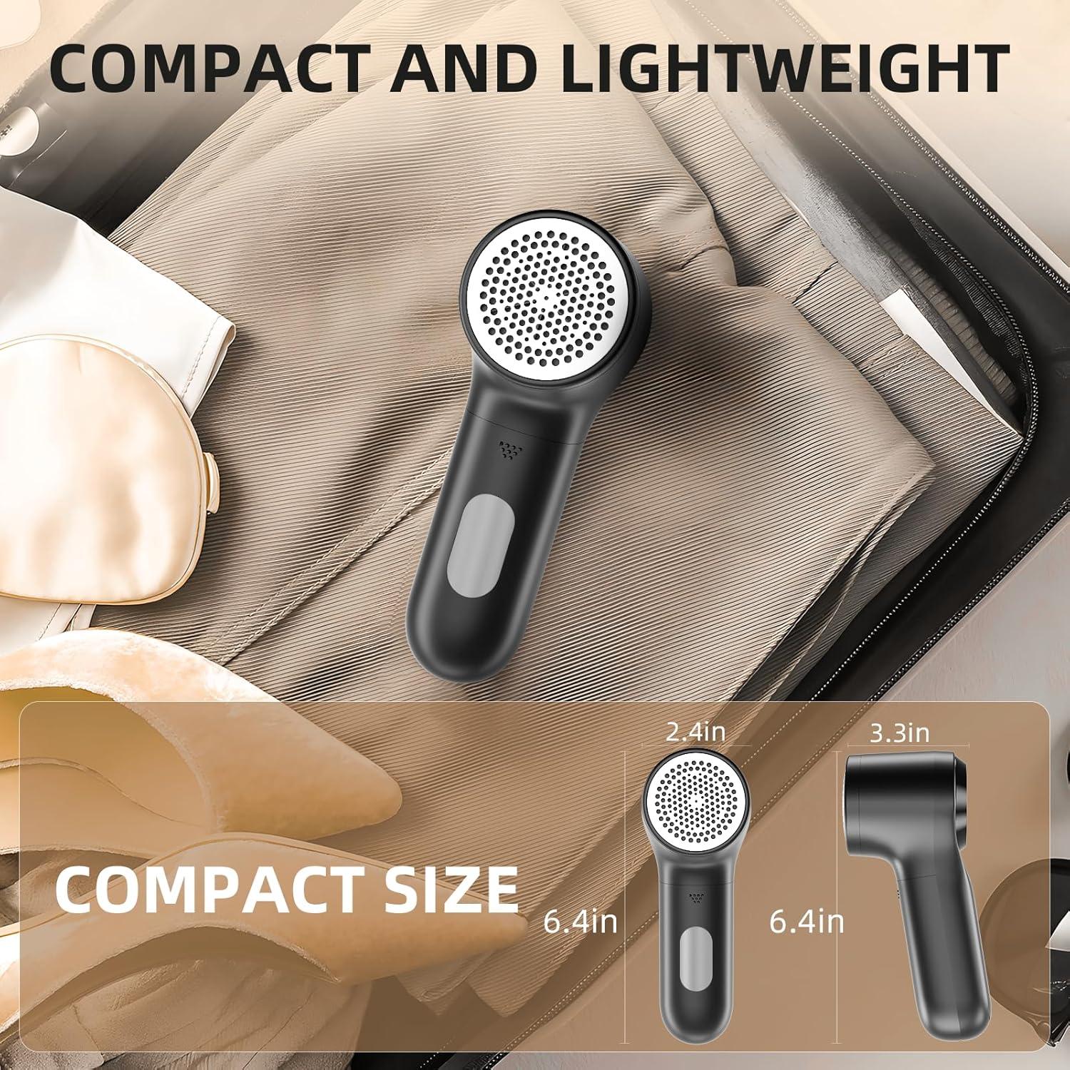 Afeitadora de Telas Buywoo BYO-Q20 Negra 6 Cuchillas LED