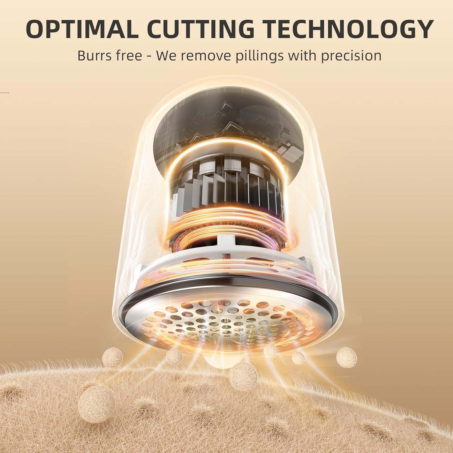 Afeitadora de Telas Buywoo BYO-Q20 Negra 6 Cuchillas LED