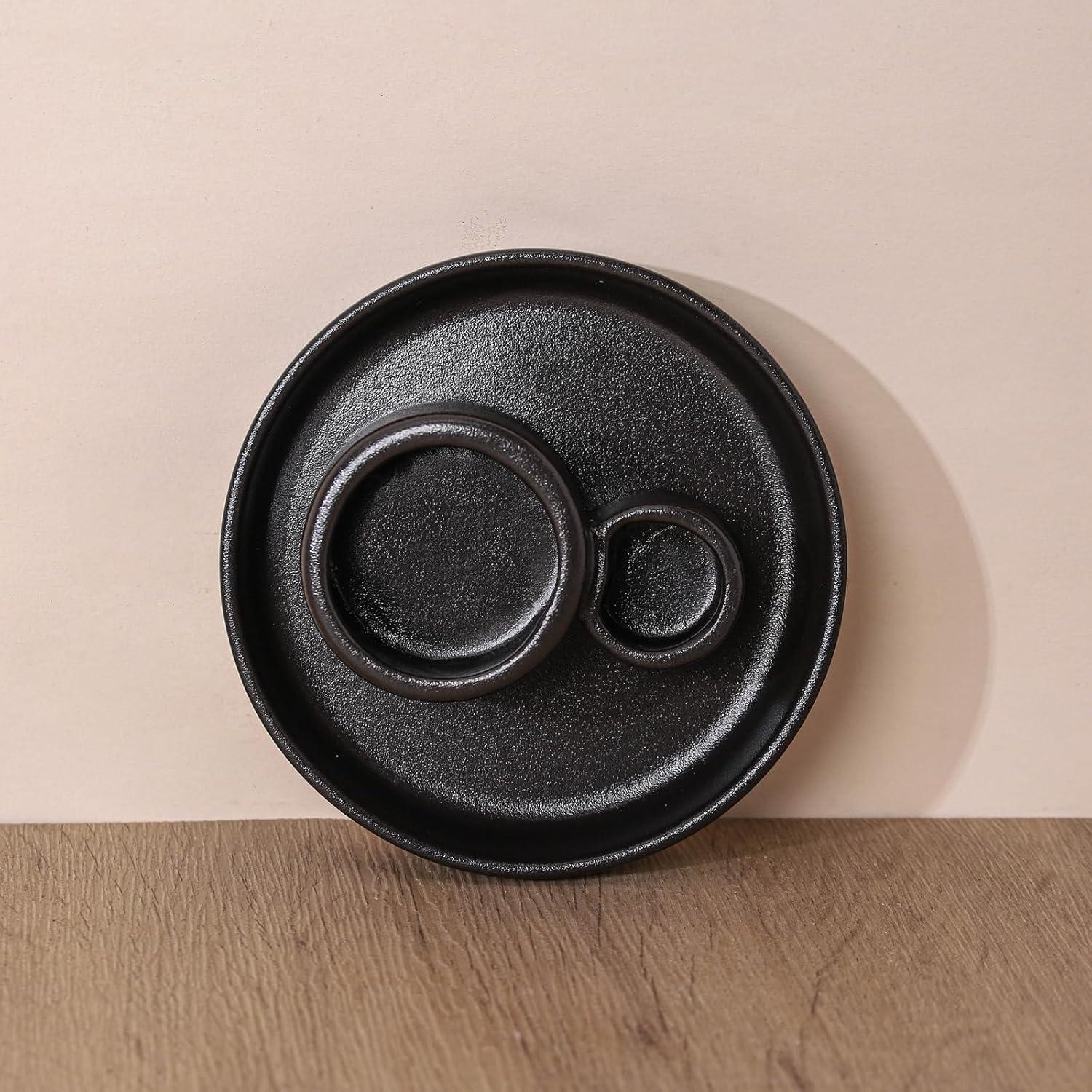 Soporte de Cerámica para Palo Santo y Salvia HOCUROAY Negro