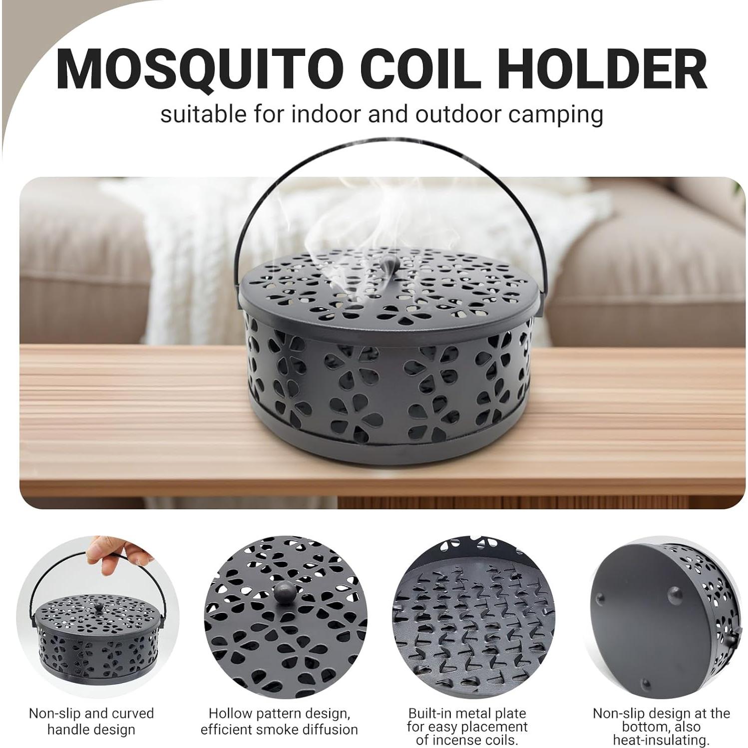 Soporte para Espirales de Mosquito GVOPGIDES Negro 14x6.1cm