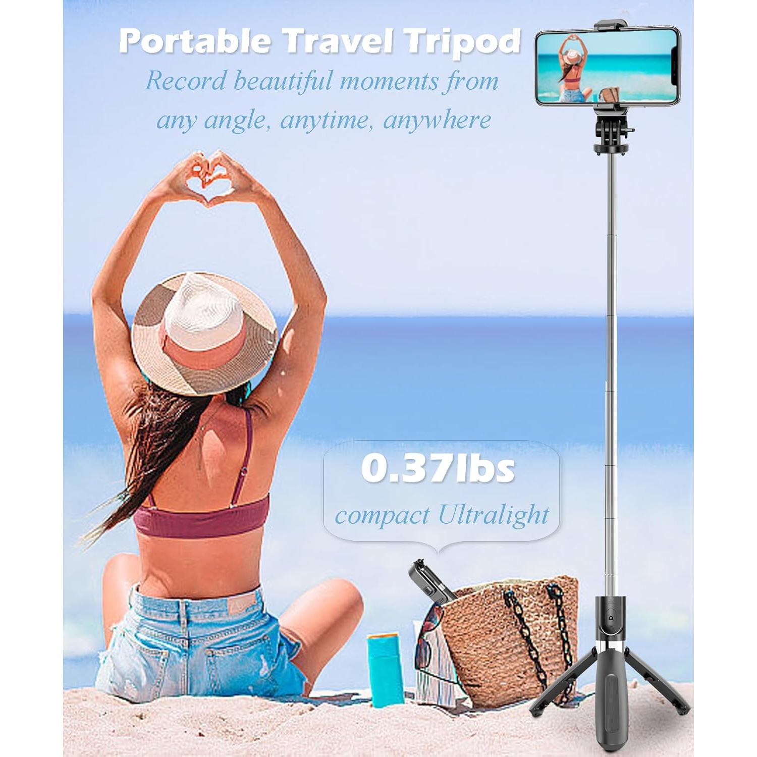 Trípode para Selfie BGJOY Extensible con Control Remoto 101.6 cm
