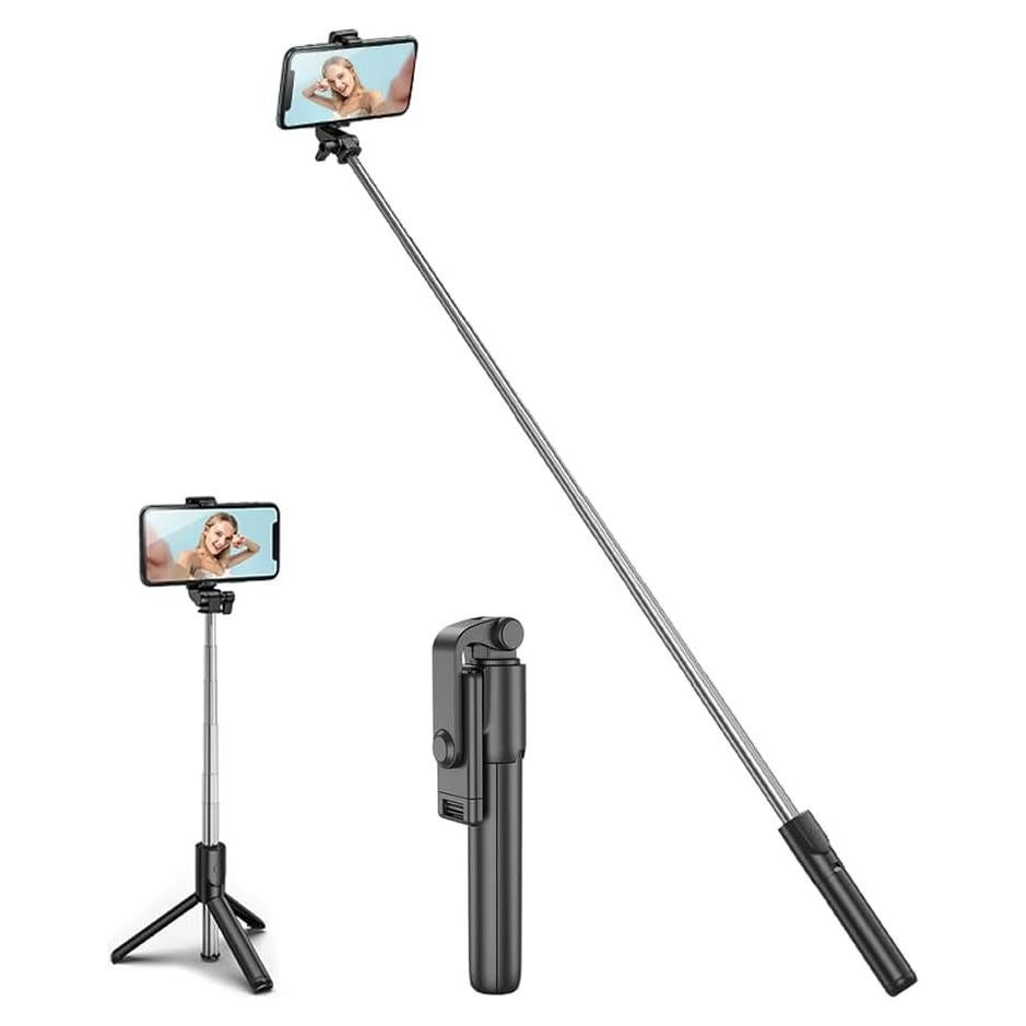 Palo de Selfie Trípode Tianle Extensible 19-102 cm Negro
