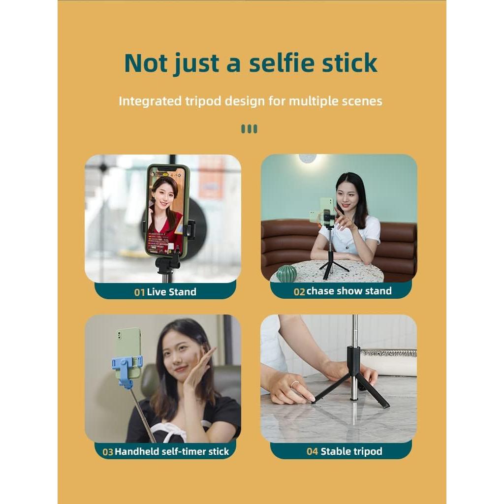 Palo de Selfie Trípode Tianle Extensible 19-102 cm Negro