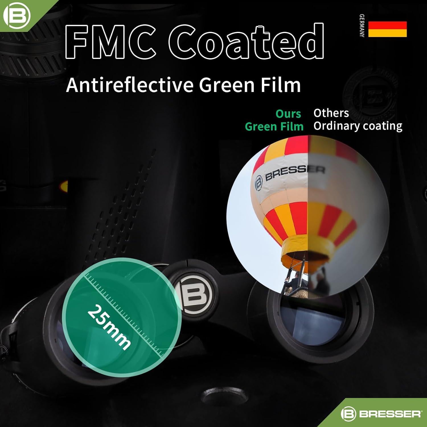 Prismáticos BRESSER 8x25 HD Impermeables para Adultos