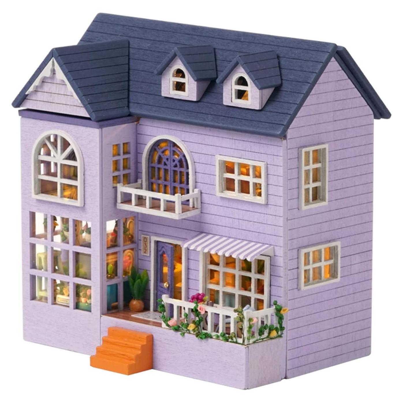 Casa de Muñecas Miniatura Kisoy Casa Feliz DIY Creativo