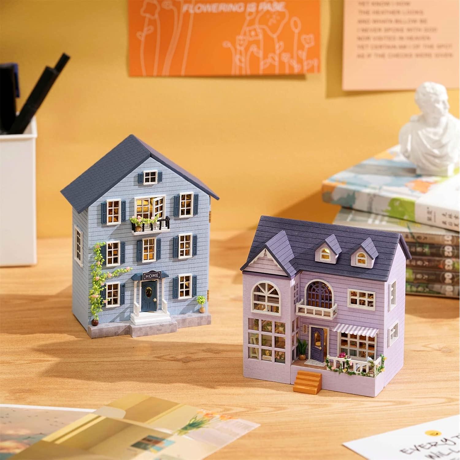 Casa de Muñecas Miniatura Kisoy Casa Feliz DIY Creativo