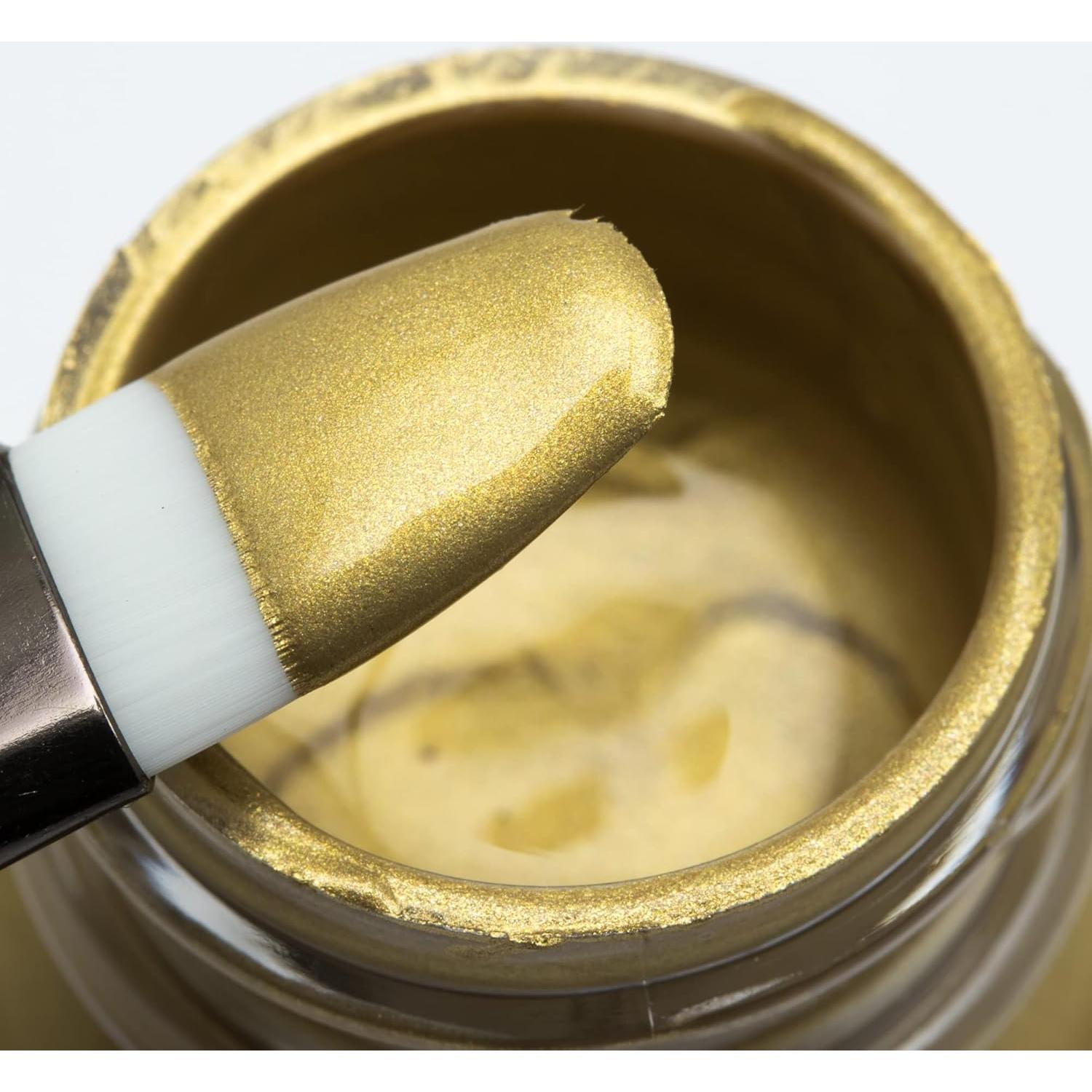 Pintura de Cuero Angelus 29.57ml Oro 18K Brillo Iridiscente