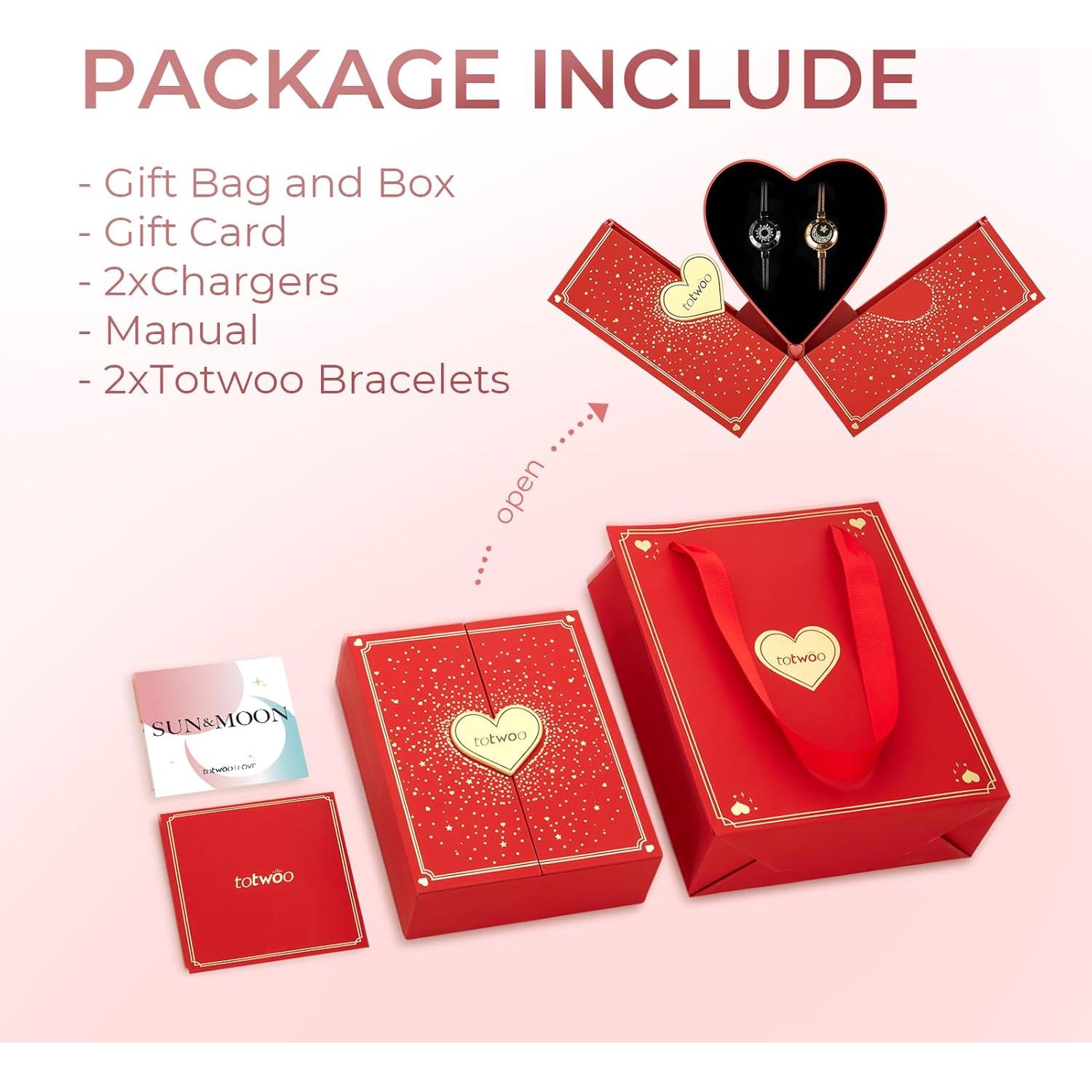 Pulseras Táctiles TOTWOO para Parejas - Vibración y Luz